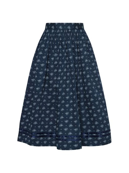 Berwin Traditional Skirt, Navy — 75cm