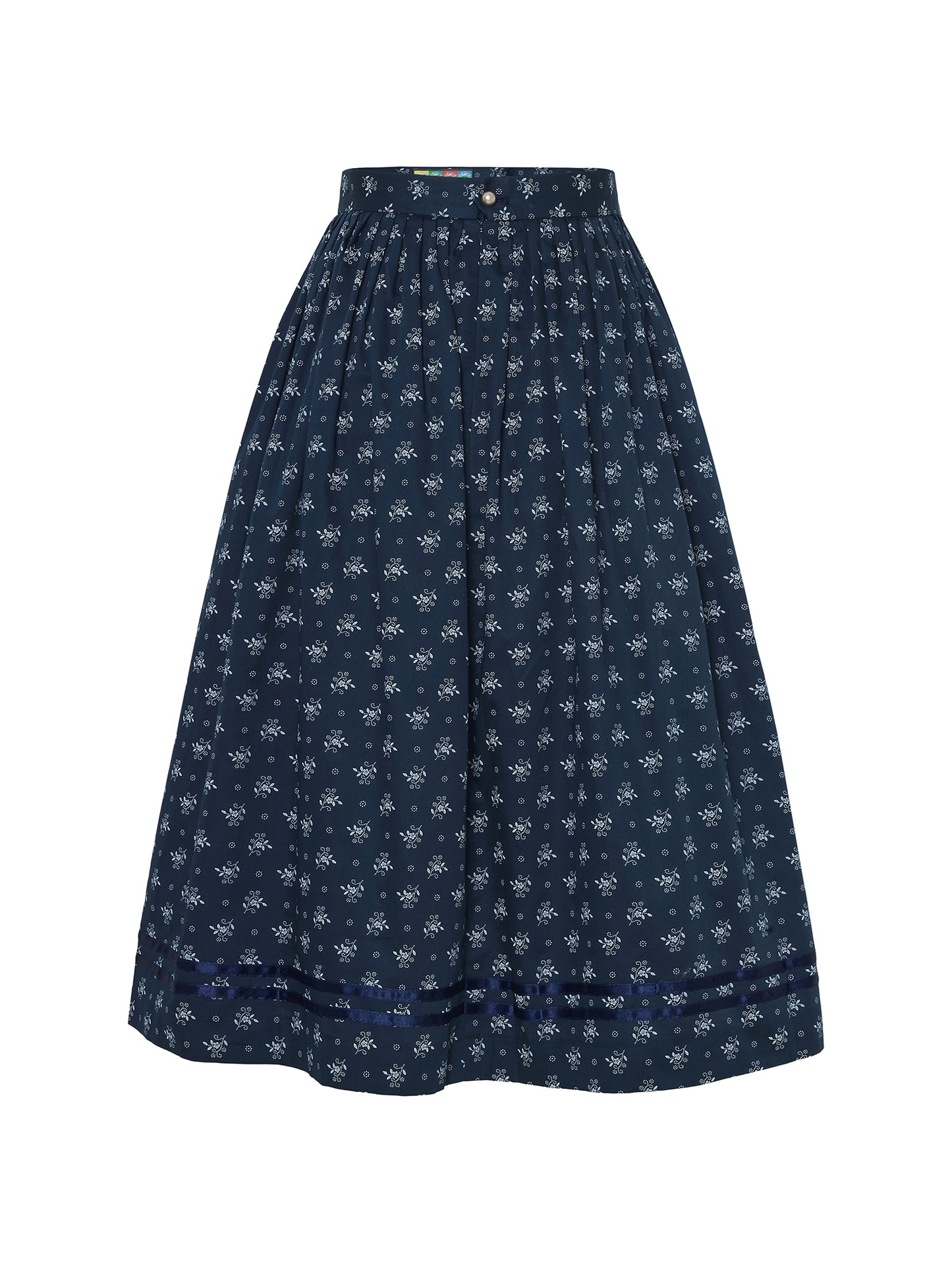 Berwin Traditional Skirt, Navy — 75cm