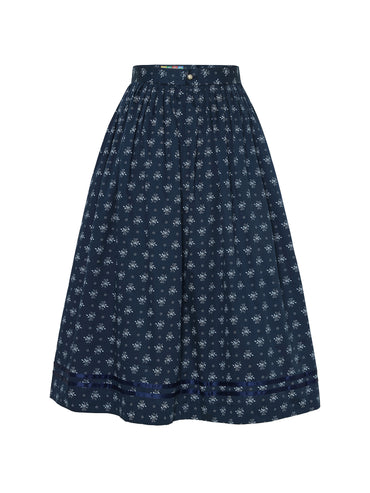 Berwin Traditional Skirt, Navy — 75cm