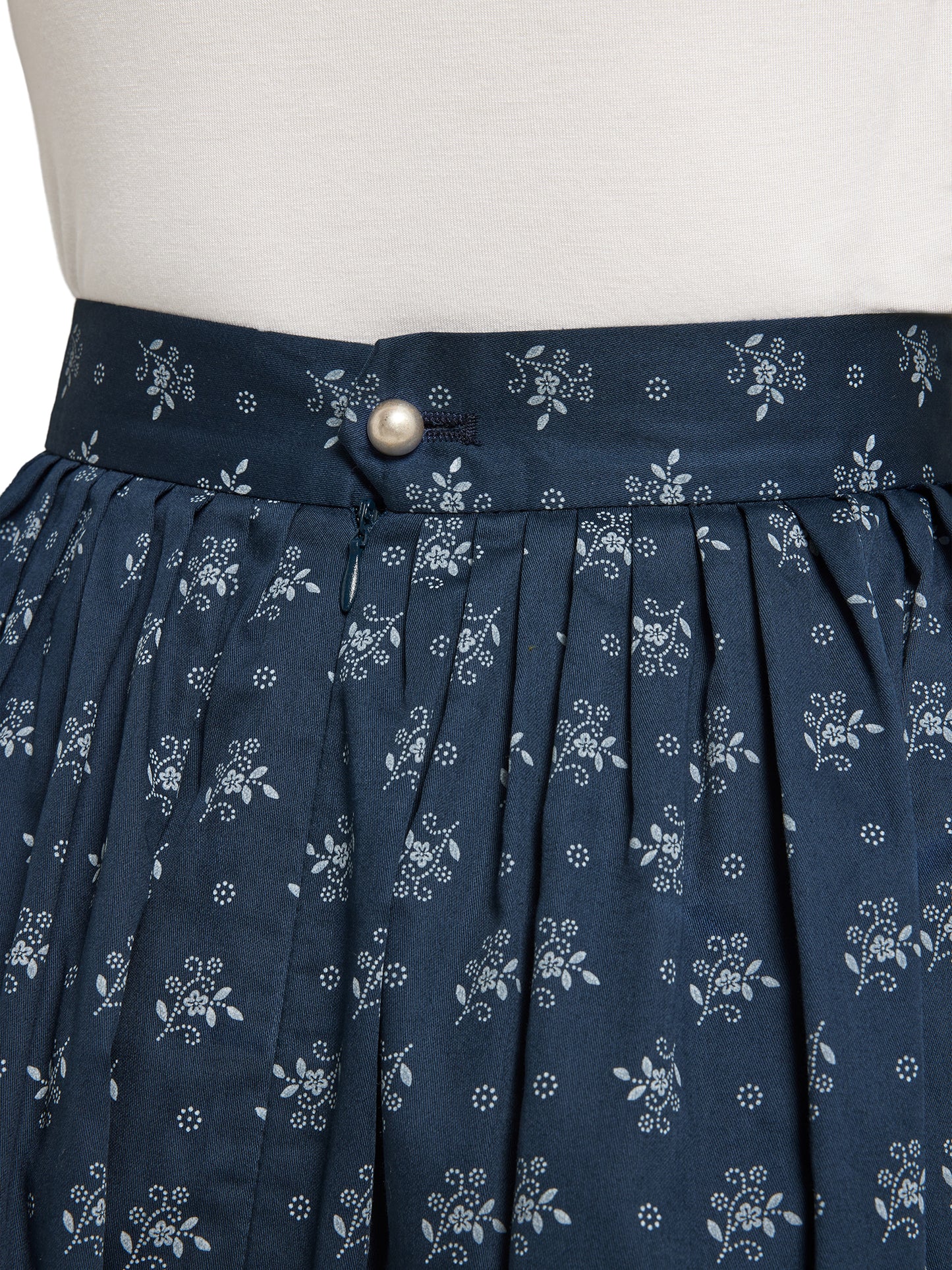 Berwin Traditional Skirt, Navy — 75cm