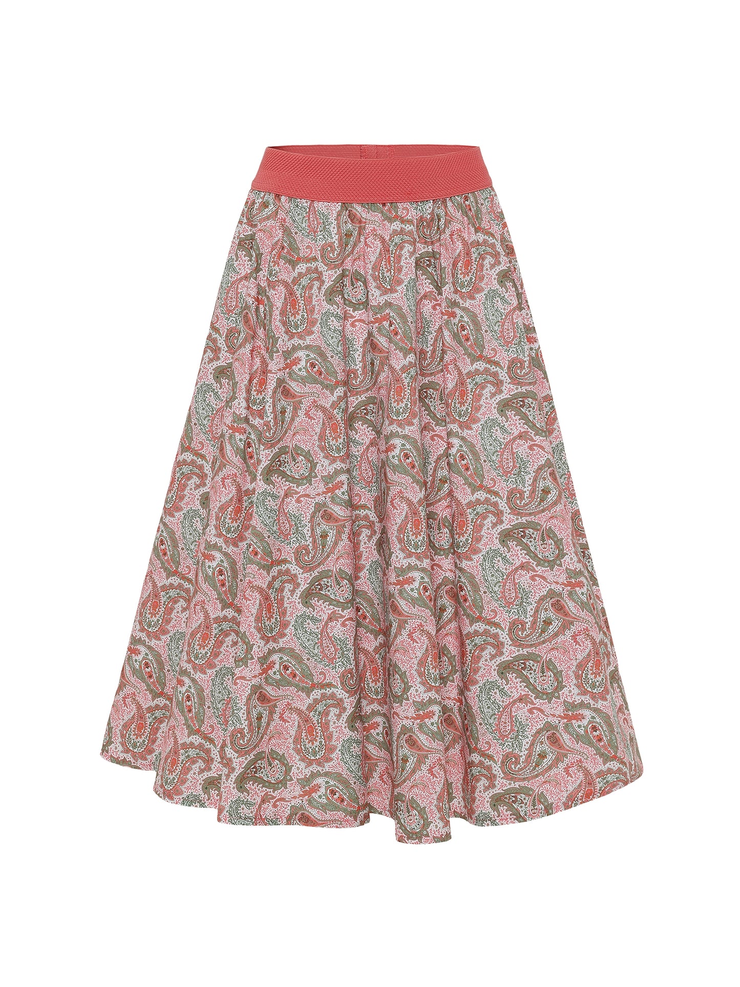 Berwin Traditional Skirt, Coral — 70cm