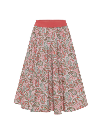 Berwin Traditional Skirt, Coral — 70cm