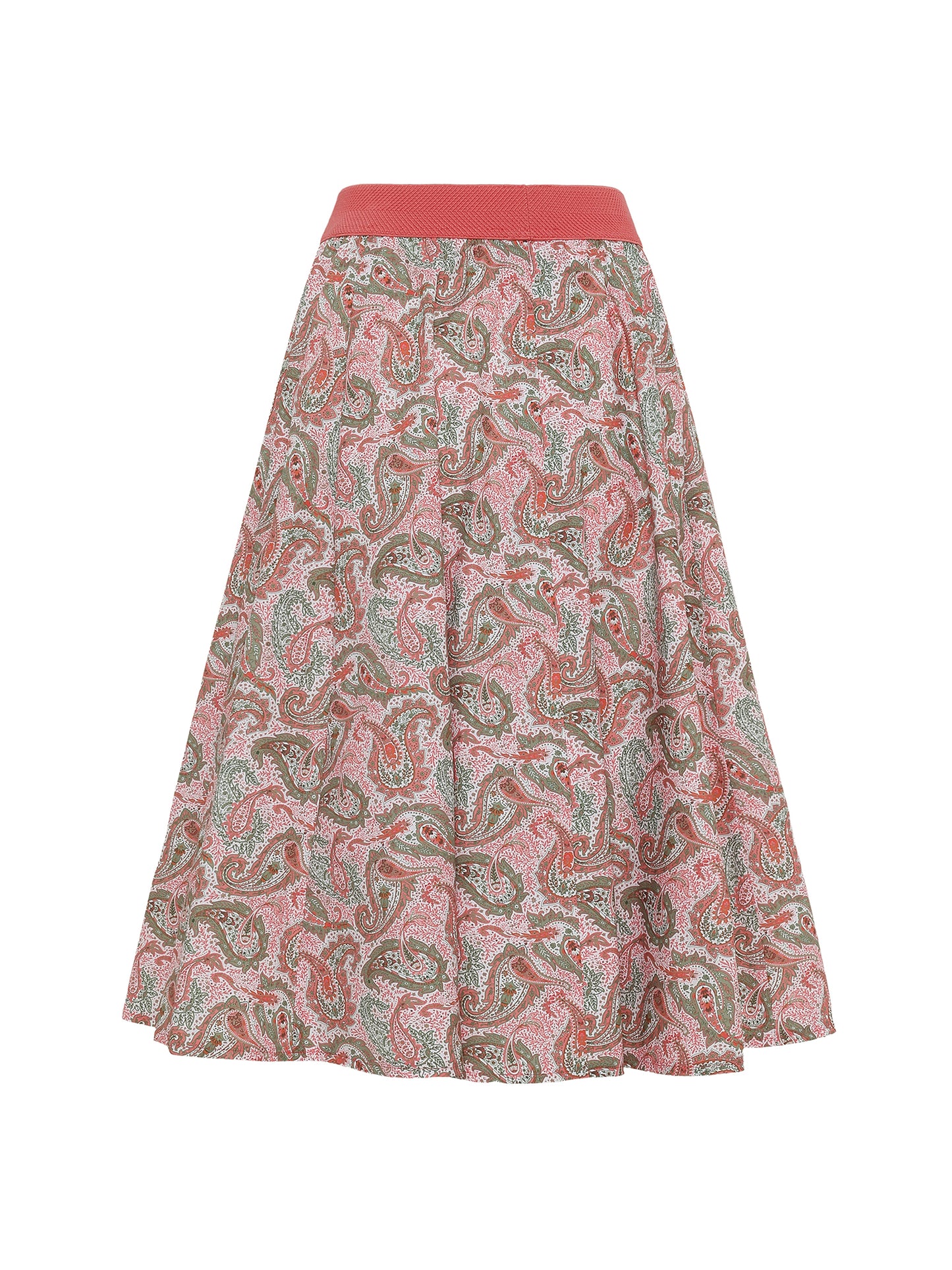 Berwin Traditional Skirt, Coral — 70cm
