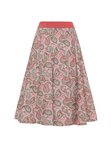 Berwin Traditional Skirt, Coral — 70cm