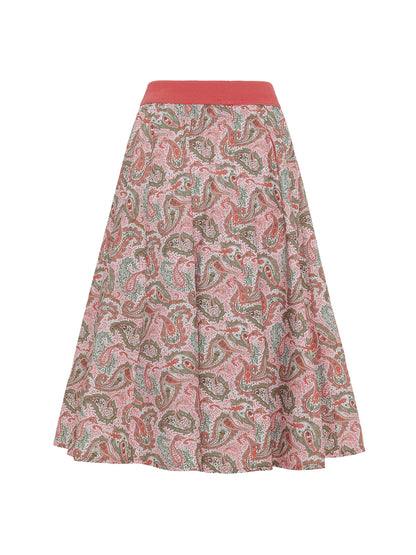 Berwin Traditional Skirt, Coral — 70cm