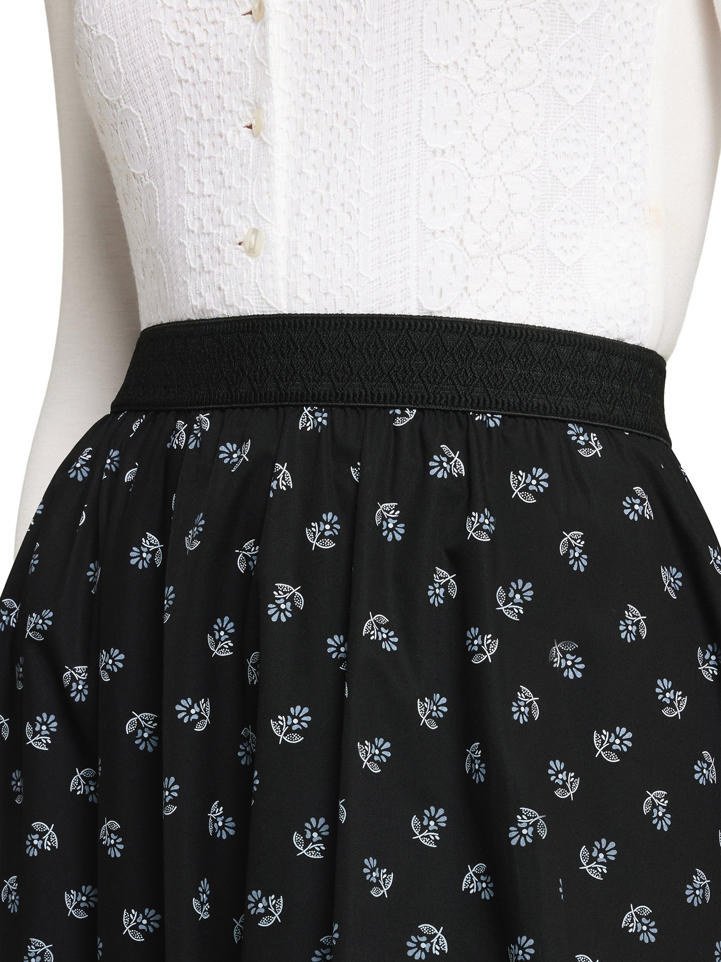 Berwin Traditional Skirt, Black — 70cm