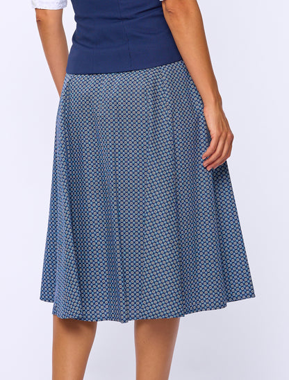 Berwin Traditional Skirt, Navy — 70cm