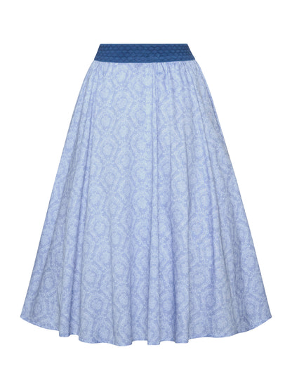 Berwin Traditional Skirt, Light Blue — 75cm