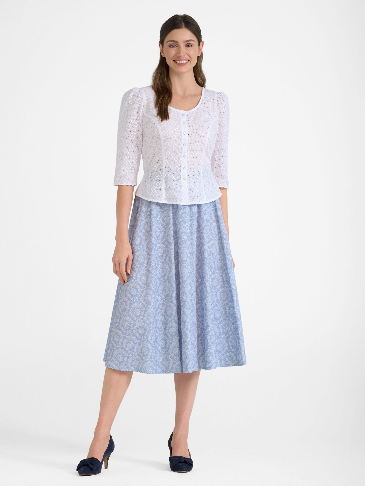 Berwin Traditional Skirt, Light Blue — 75cm