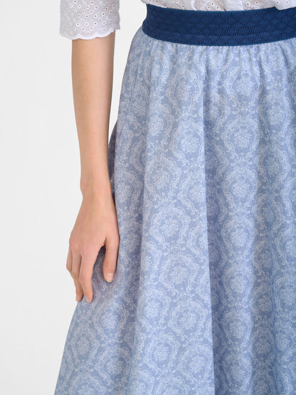 Berwin Traditional Skirt, Light Blue — 75cm
