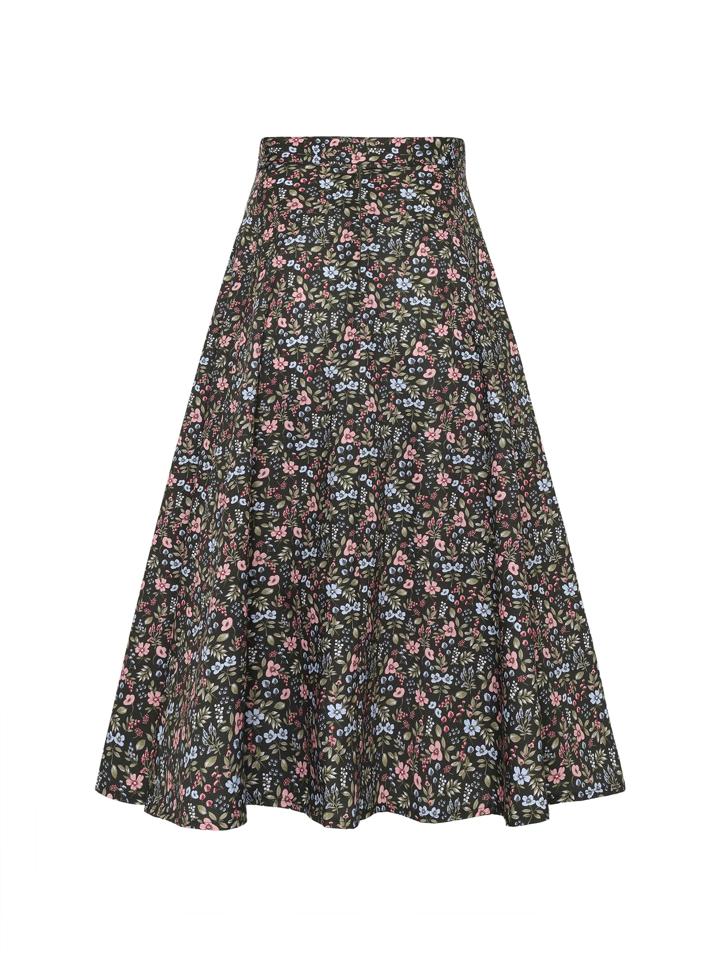 Berwin Traditional Skirt, Olive Green — 75cm