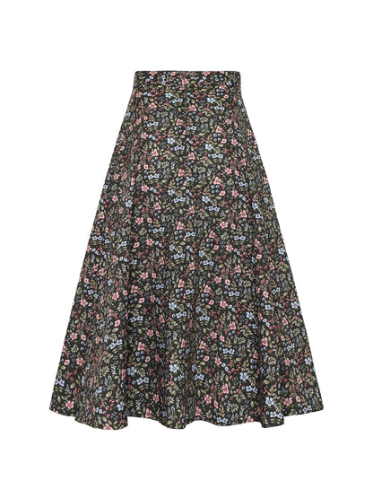 Berwin Traditional Skirt, Olive Green — 75cm