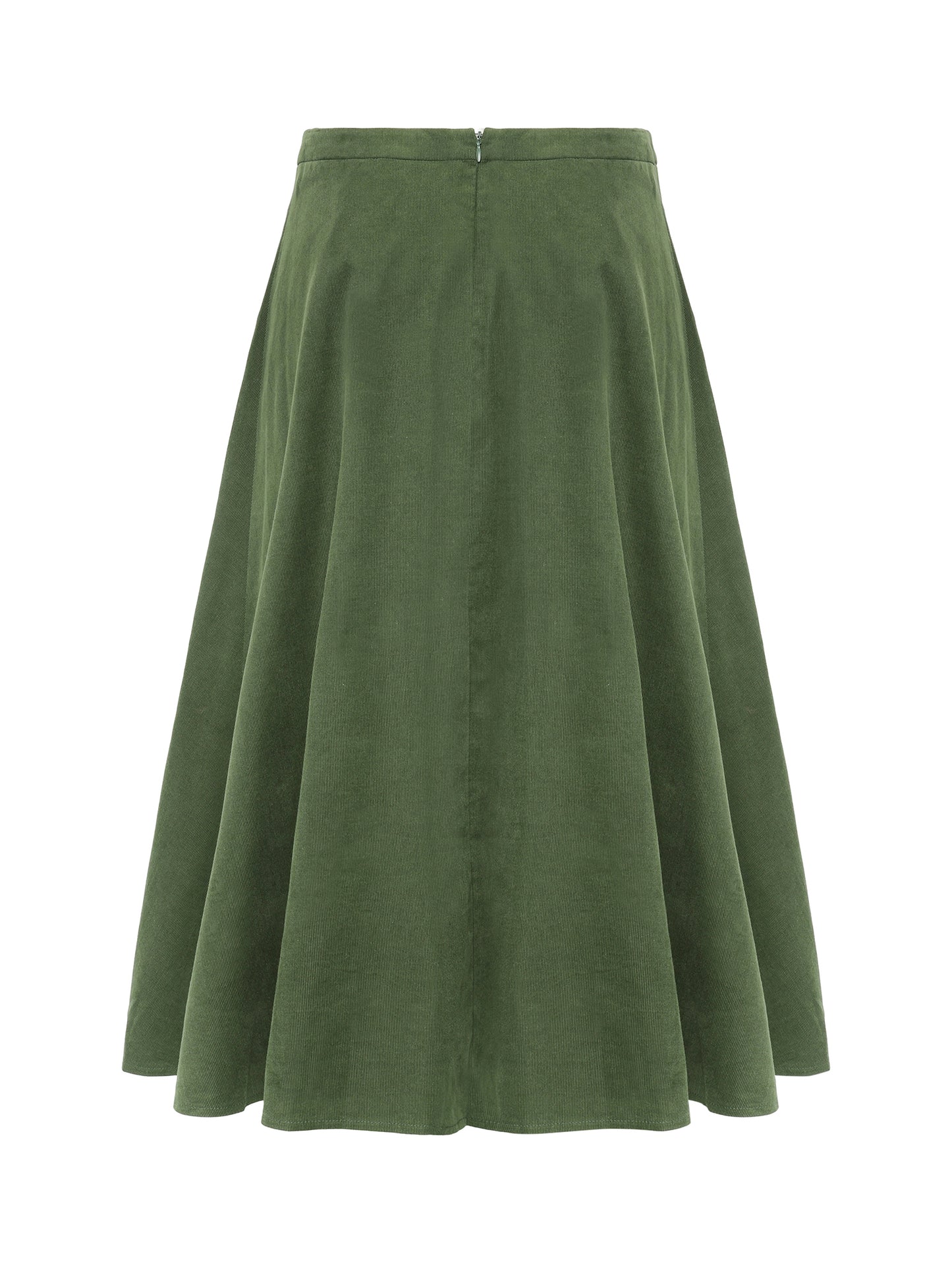 Berwin Traditional Skirt, Olive Green — 80cm