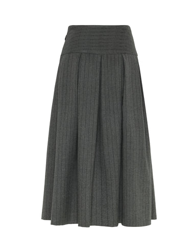 Berwin Traditional Skirt, Medium Grey — 85cm