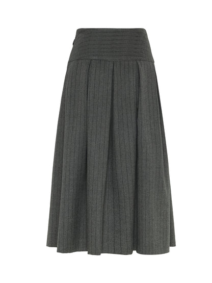 Berwin Traditional Skirt, Medium Grey — 85cm