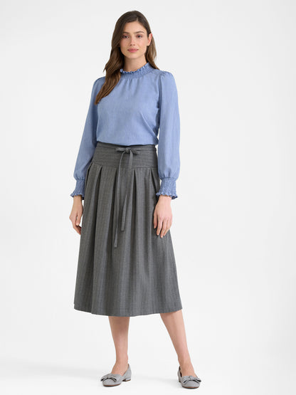 Berwin Traditional Skirt, Medium Grey — 85cm
