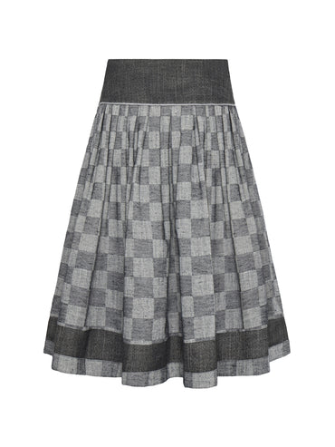 Berwin Traditional Skirt, Medium Grey — 75cm