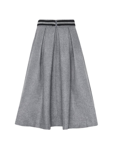 Berwin Traditional Skirt, Medium Grey — 80cm
