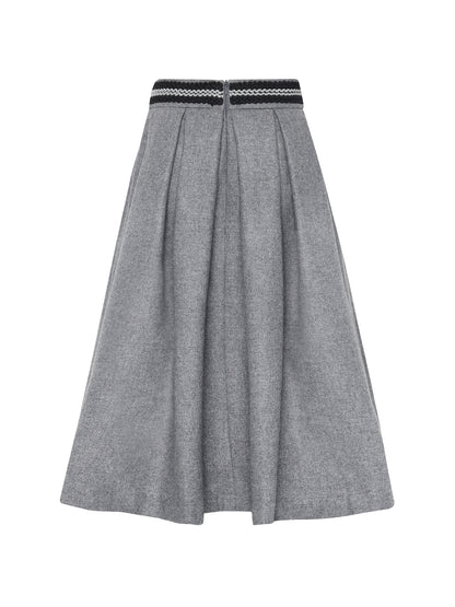 Berwin Traditional Skirt, Medium Grey — 80cm