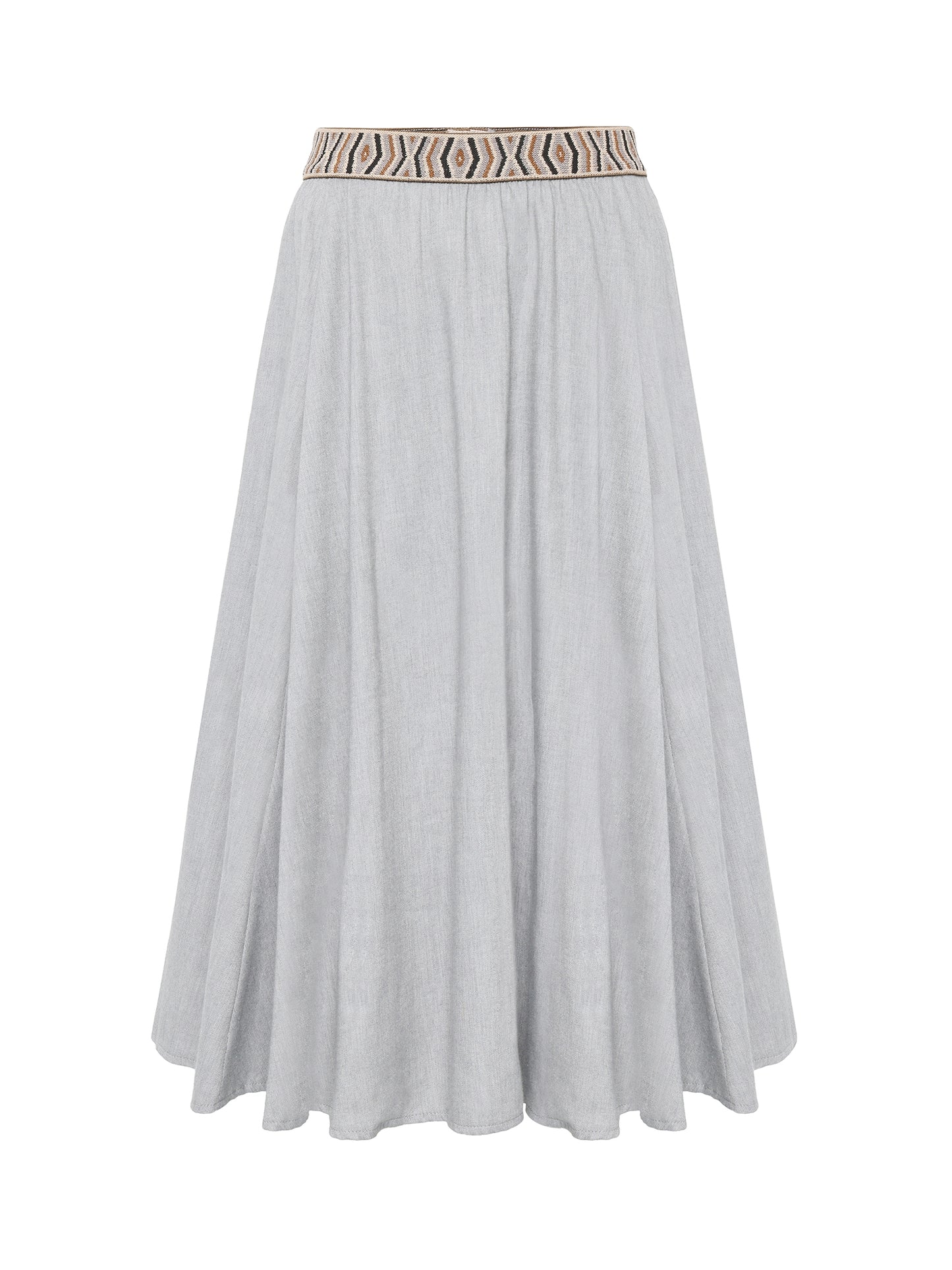 Berwin Traditional Skirt, Medium Grey — 75cm