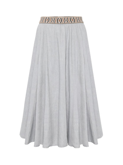 Berwin Traditional Skirt, Medium Grey — 75cm