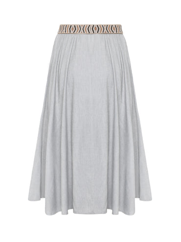 Berwin Traditional Skirt, Medium Grey — 75cm