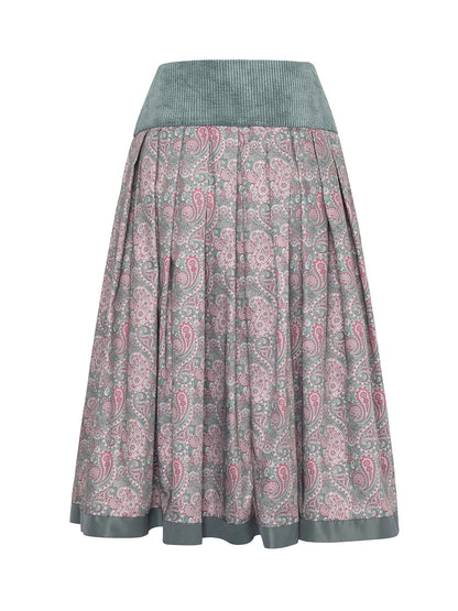 Berwin Traditional Skirt, Sage Green — 75cm