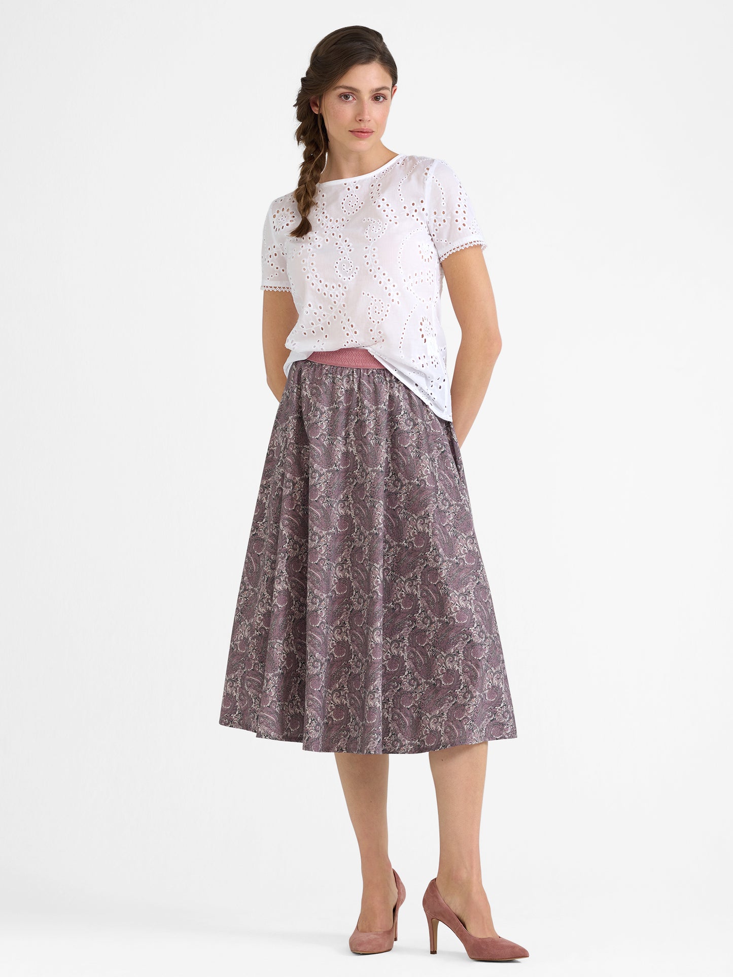 Berwin Traditional Skirt, Altrosa — 75cm