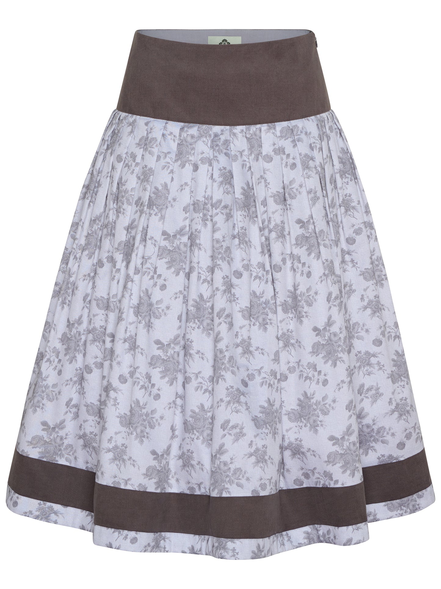Berwin Traditional Skirt, Silver Grey — 75cm