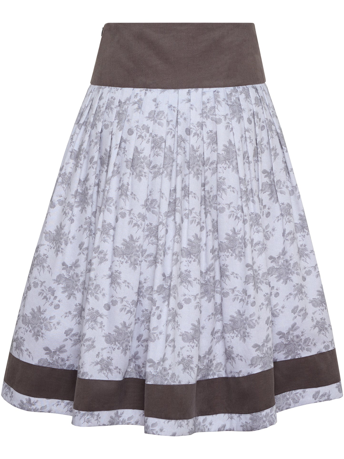 Berwin Traditional Skirt, Silver Grey — 75cm
