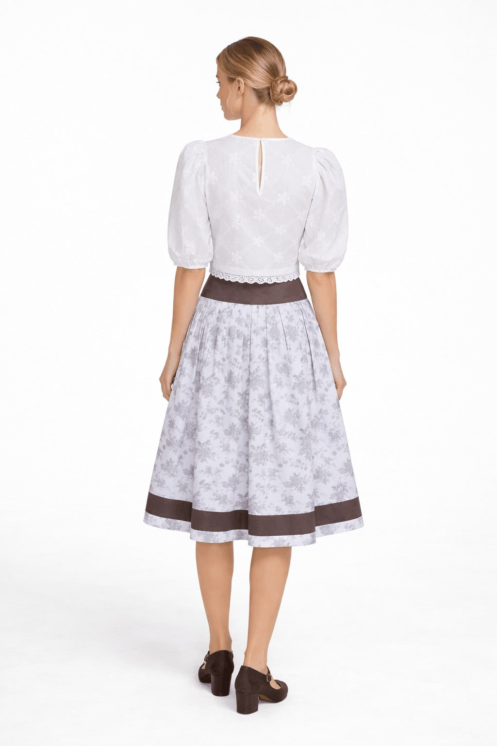Berwin Traditional Skirt, Silver Grey — 75cm