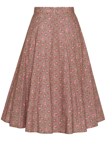 Berwin Traditional Skirt, Taupe — 75cm