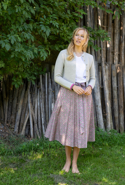 Berwin Traditional Skirt, Taupe — 75cm