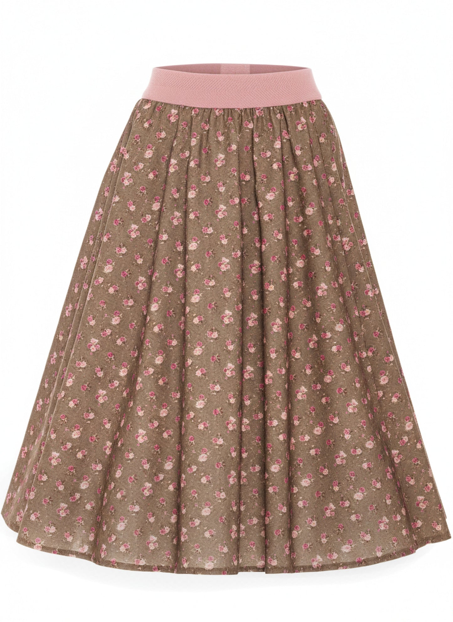 Berwin Traditional Skirt, Taupe — 70cm