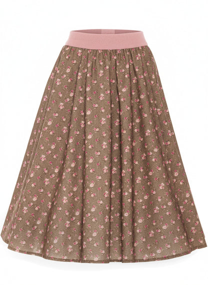 Berwin Traditional Skirt, Taupe — 70cm