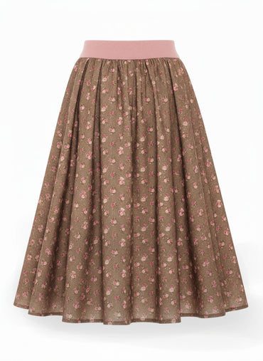 Berwin Traditional Skirt, Taupe — 70cm