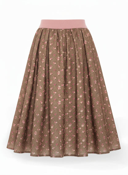 Berwin Traditional Skirt, Taupe — 70cm