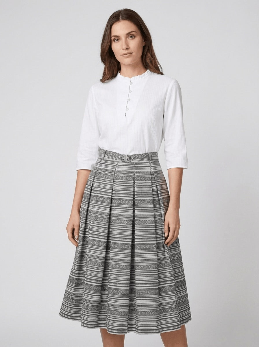 Berwin Traditional Skirt, Black — 75cm