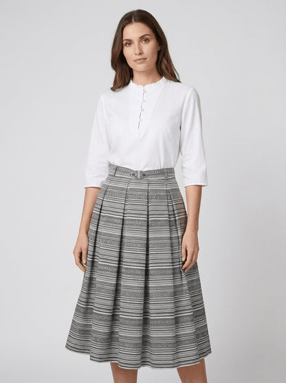 Berwin Traditional Skirt, Black — 75cm