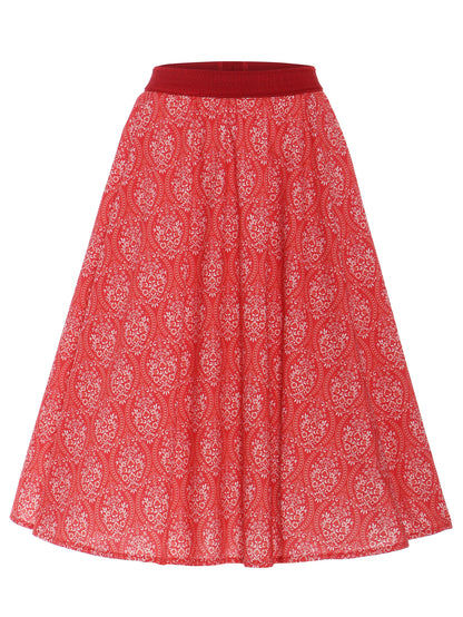 Berwin Traditional Skirt, Rot — 70cm