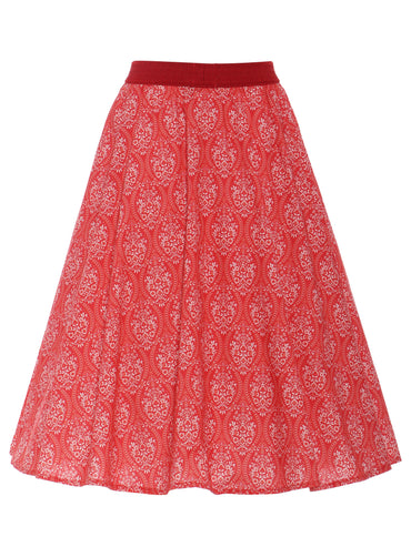 Berwin Traditional Skirt, Rot — 70cm