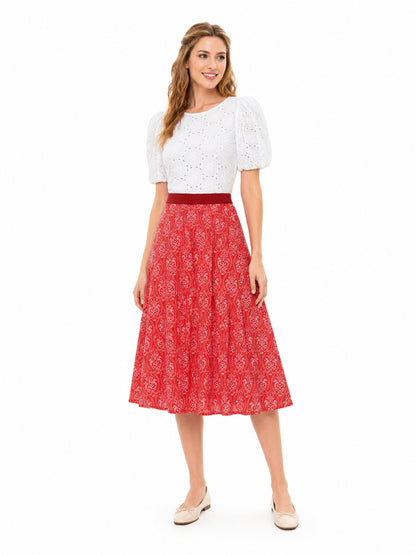 Berwin Traditional Skirt, Rot — 70cm
