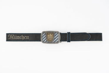 München Trachten Belt with Enamelled Bavarian Buckle