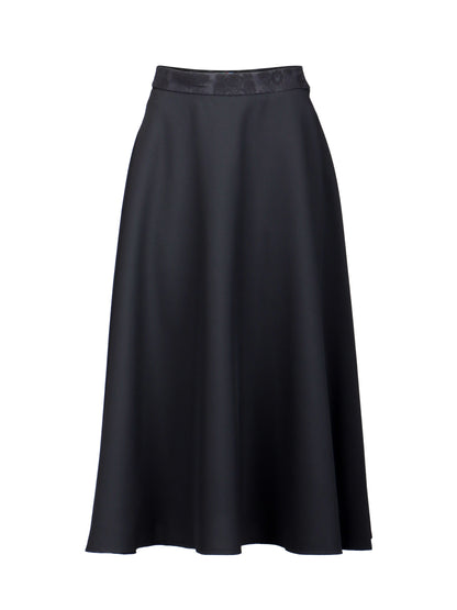 Berwin Traditional Skirt, Black — 80cm