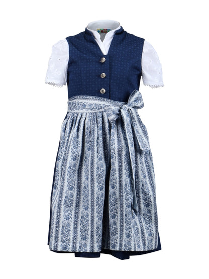 Barwolf Girls Dirndl 3 pcs. "Tessa" blue
