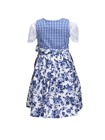 Barwolf Girls Dirndl 3 pcs. "Sissi" blue