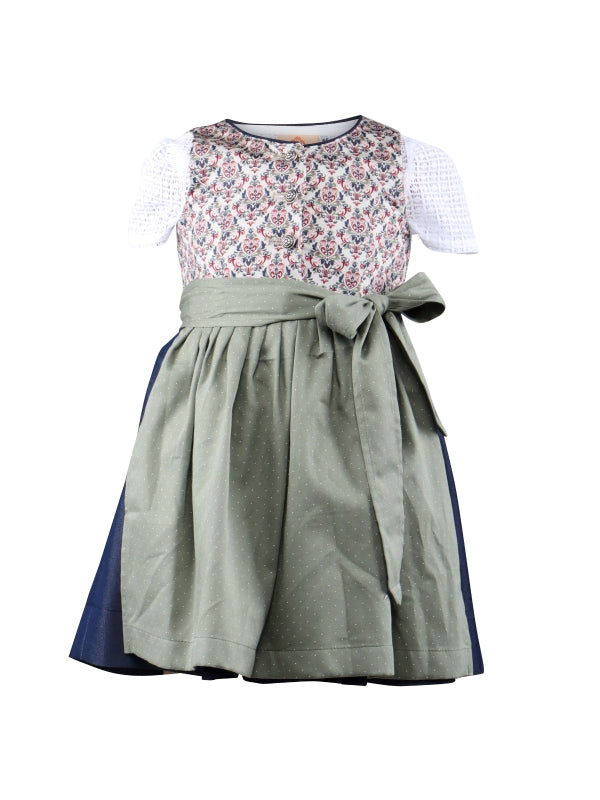 Barwolf Girls Dirndl 3 pcs. "Lizza" blue