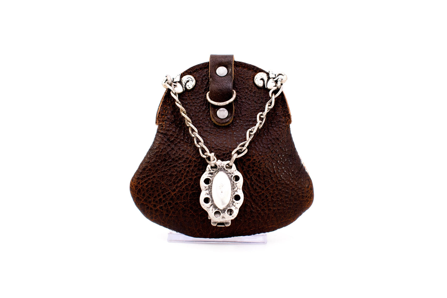 Austrian Brown Deerskin Clip-On Belt Purse with Heavy-Duty Utility Hardware
