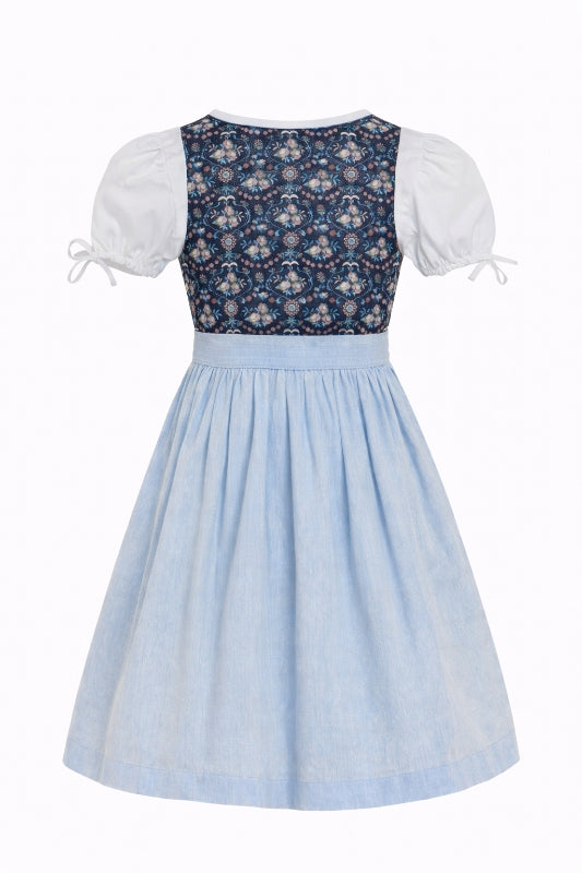 Barwolf Girls Dirndl 3 pcs. "Franzi" blue