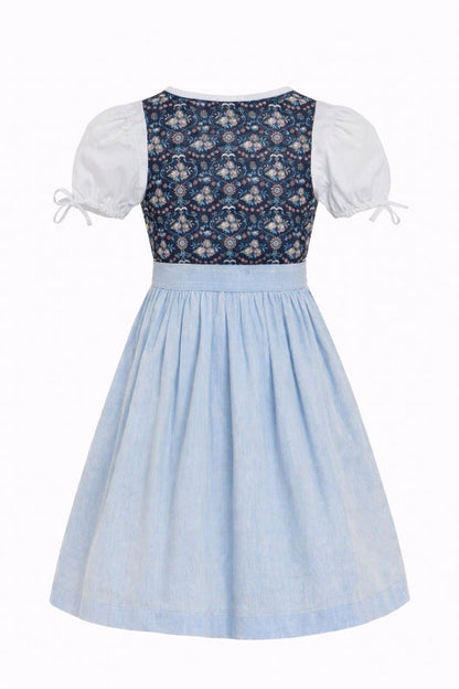 Barwolf Girls Dirndl 3 pcs. "Franzi" blue